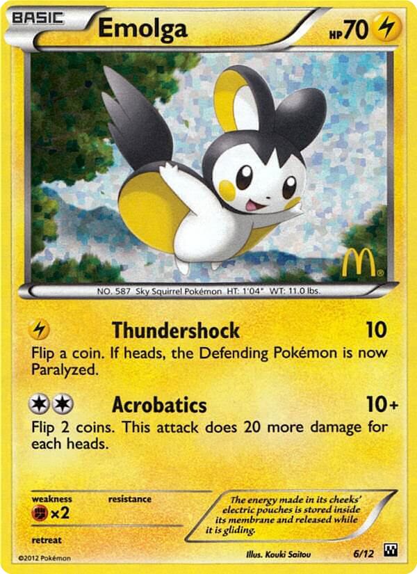 Emolga McDonald's Collection 2012 6/12