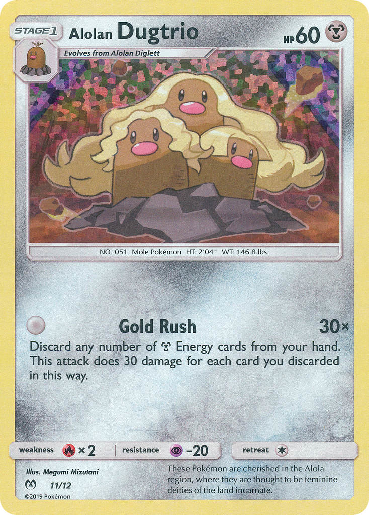 Alolan Dugtrio McDonald's Collection 2019 11/12