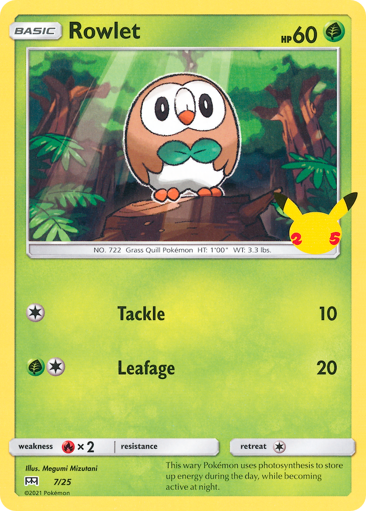 Rowlet Colección de McDonald's 2021 7/25