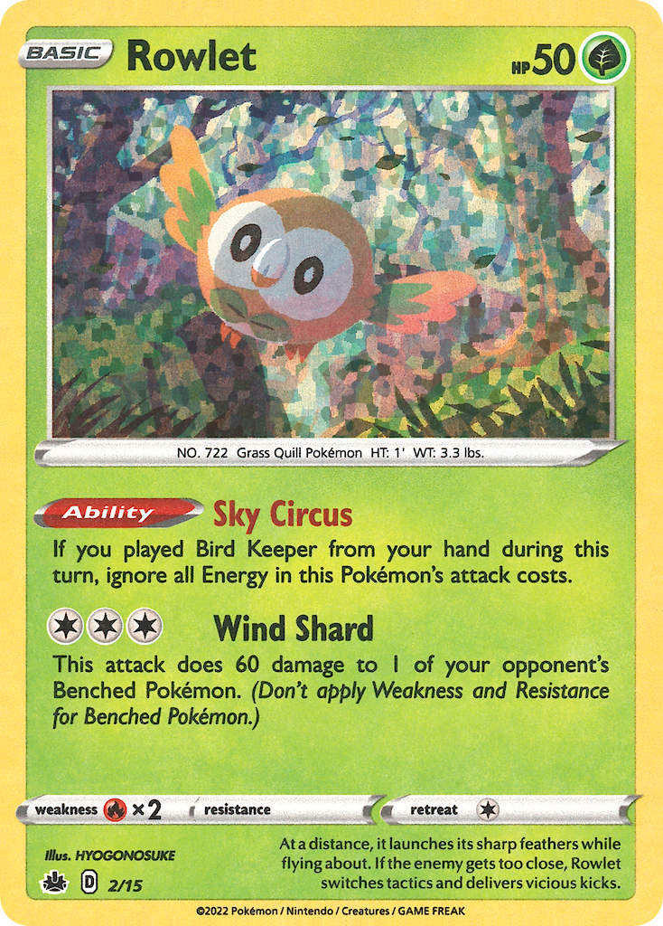 Rowlet McDonald's Collection 2022 2/15
