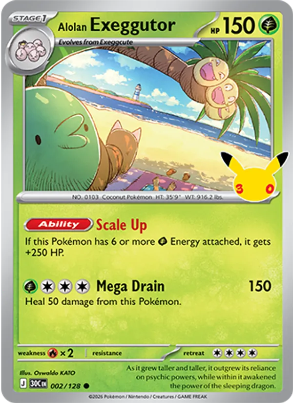 Alolan Exeggutor 30th Celebration 002/128