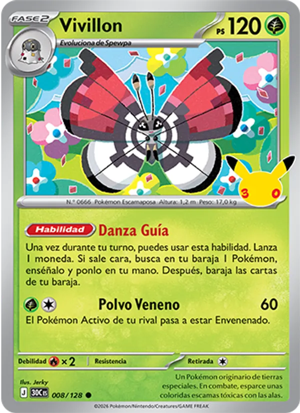 Vivillon Celebración 30.º Aniversario 008/128