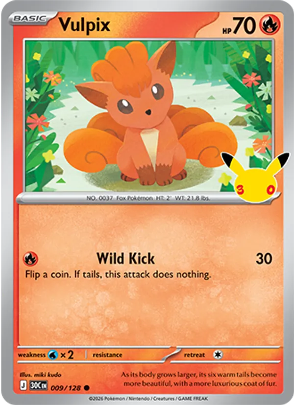 Vulpix 30th Celebration 009/128