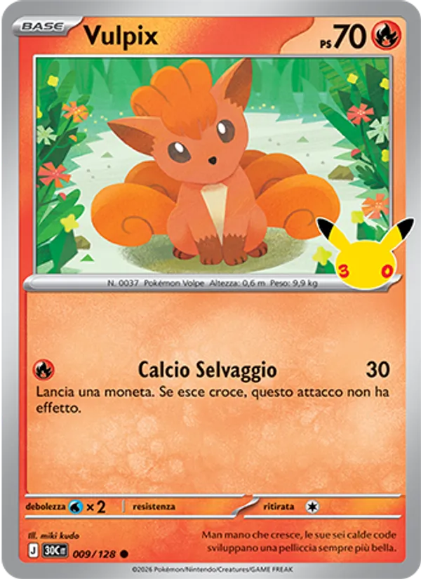 Vulpix 30° Anniversario 009/128