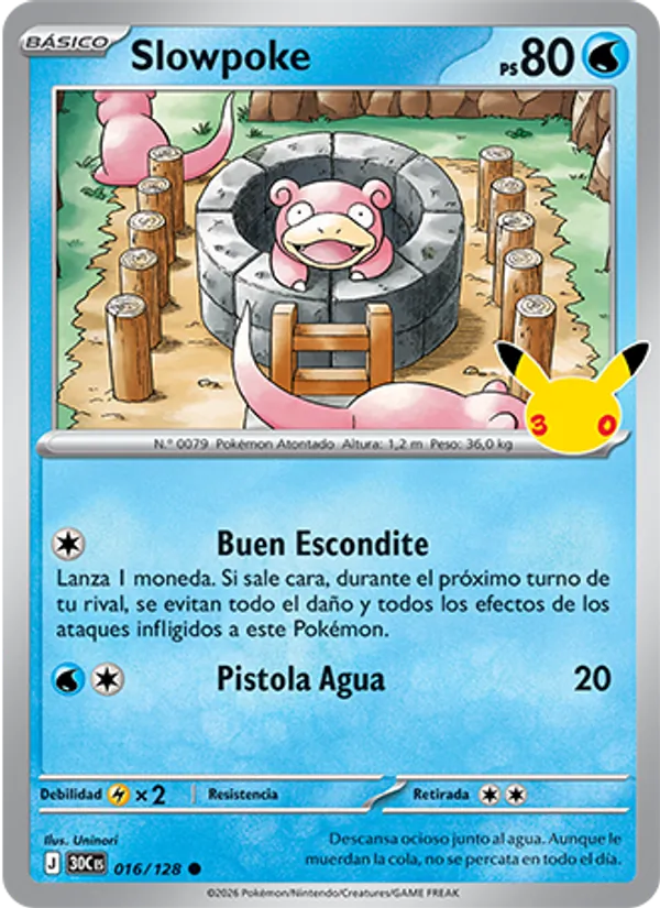 Slowpoke Celebración 30.º Aniversario 016/128