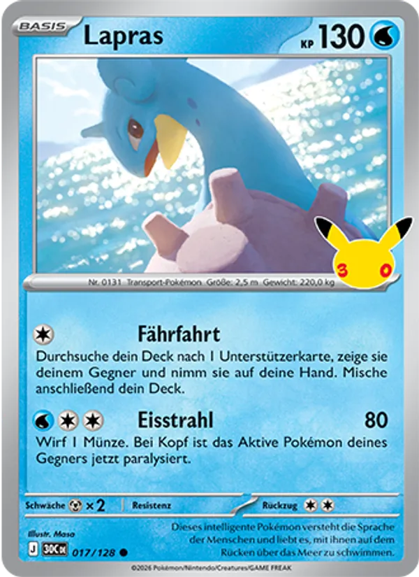 Lapras 30 Jahre 017/128