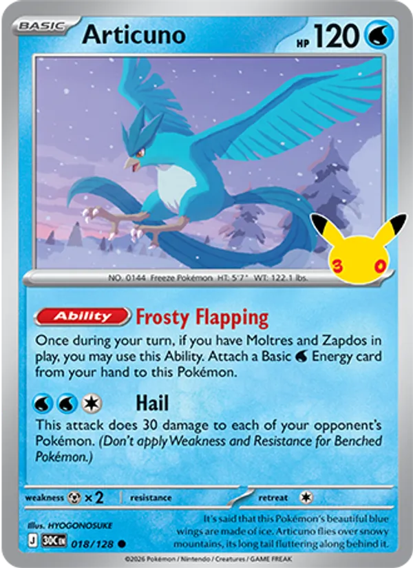 Articuno 30th Celebration 018/128