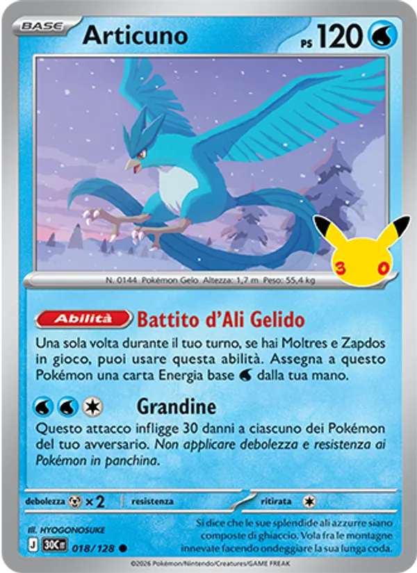 Articuno 30° Anniversario 018/128