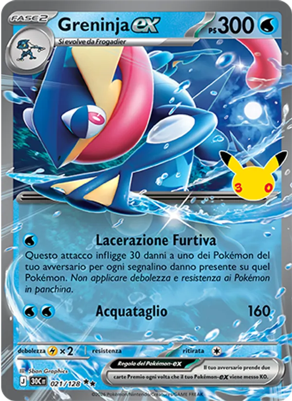 Greninja-ex 30° Anniversario 021/128
