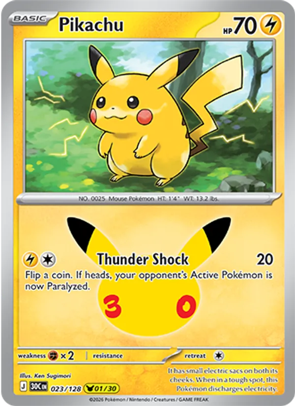 Pikachu 30th Celebration 023/128
