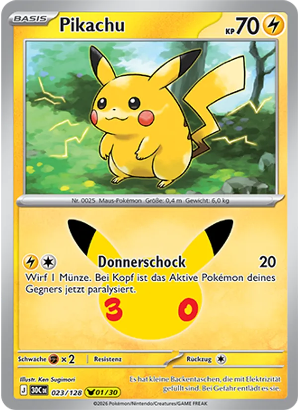 Pikachu 30 Jahre 023/128