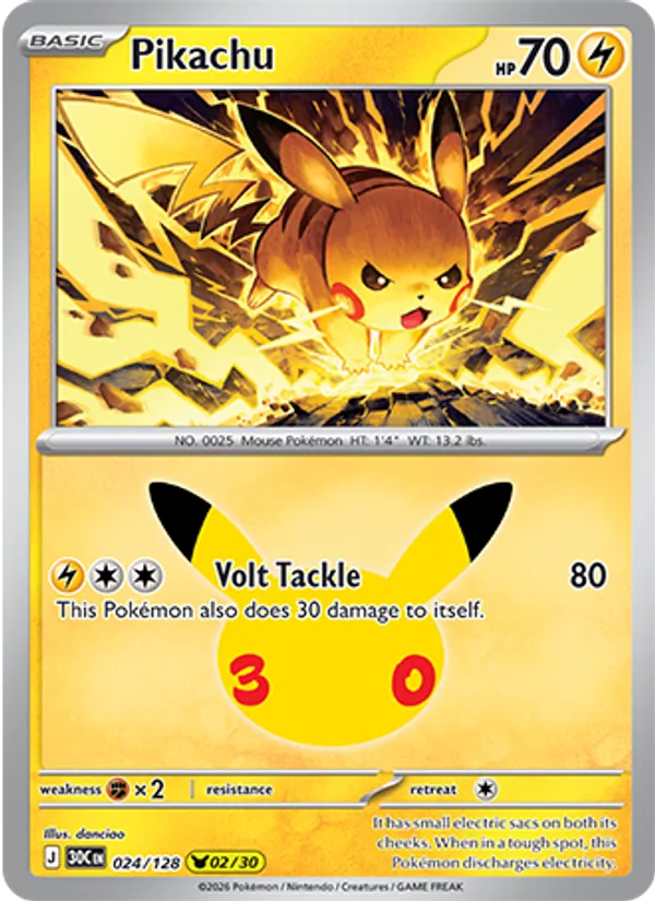 Pikachu 30th Celebration 024/128