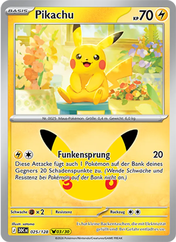 Pikachu 30 Jahre 025/128