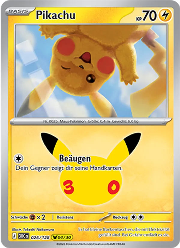 Pikachu 30 Jahre 026/128