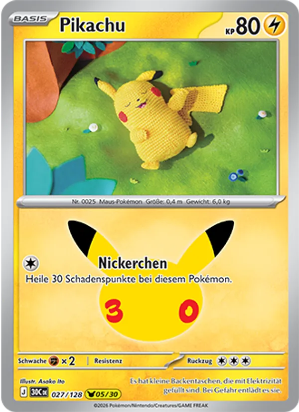 Pikachu 30 Jahre 027/128