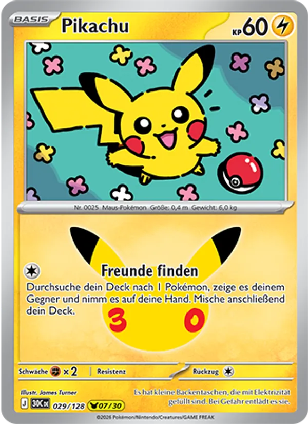 Pikachu 30 Jahre 029/128