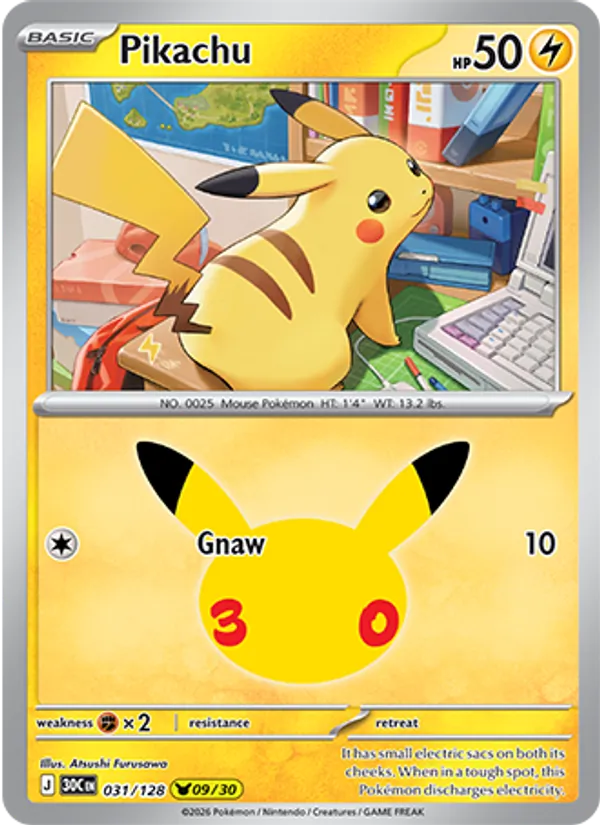 Pikachu 30th Celebration 031/128