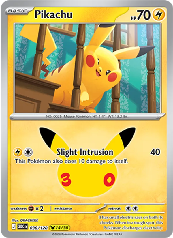 Pikachu 30th Celebration 036/128