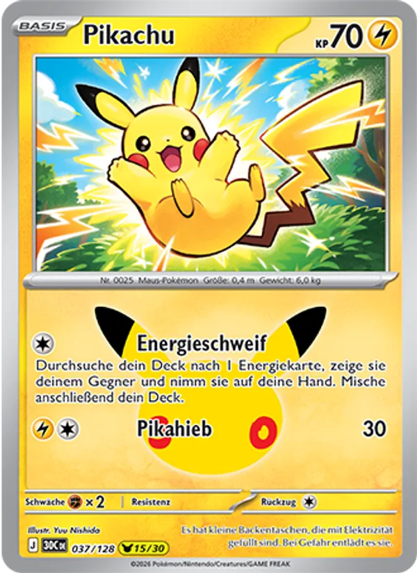 Pikachu 30 Jahre 037/128