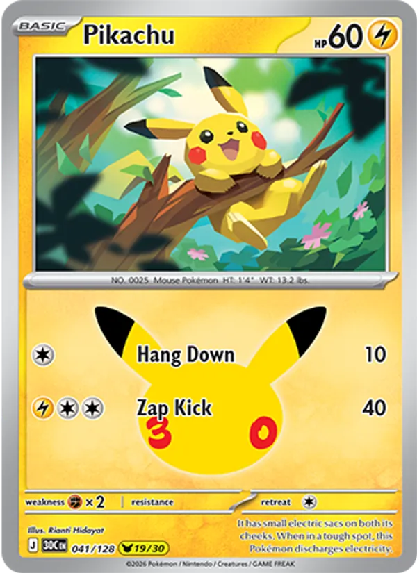 Pikachu 30th Celebration 041/128