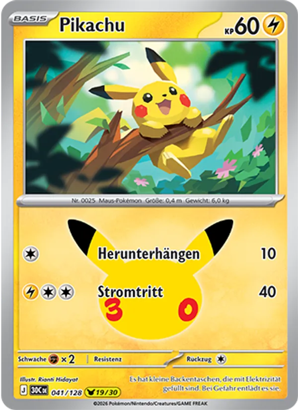 Pikachu 30 Jahre 041/128