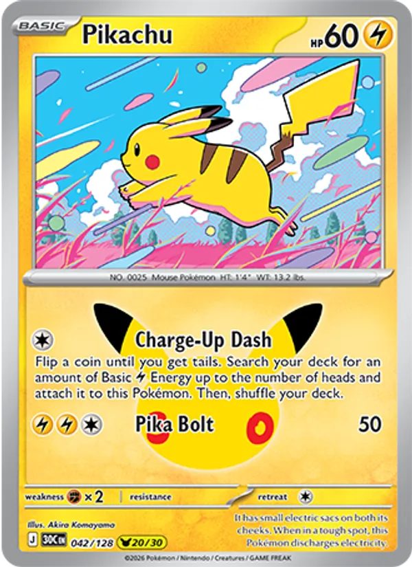 Pikachu 30th Celebration 042/128