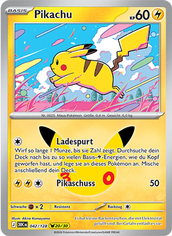 Pikachu 30 Jahre 042/128