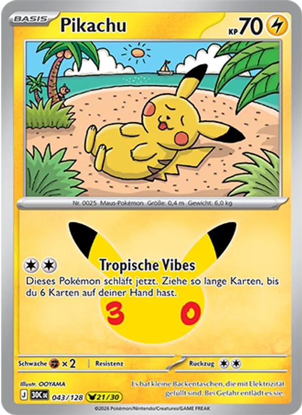 Pikachu 30 Jahre 043/128