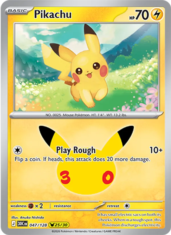 Pikachu 30th Celebration 047/128