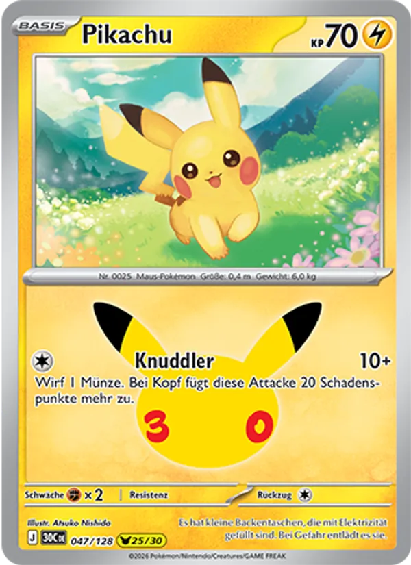 Pikachu 30 Jahre 047/128