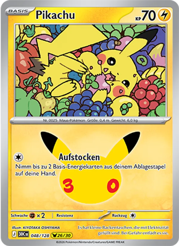 Pikachu 30 Jahre 048/128