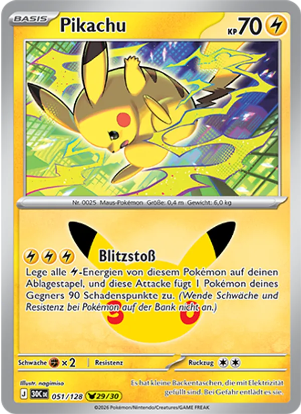 Pikachu 30 Jahre 051/128