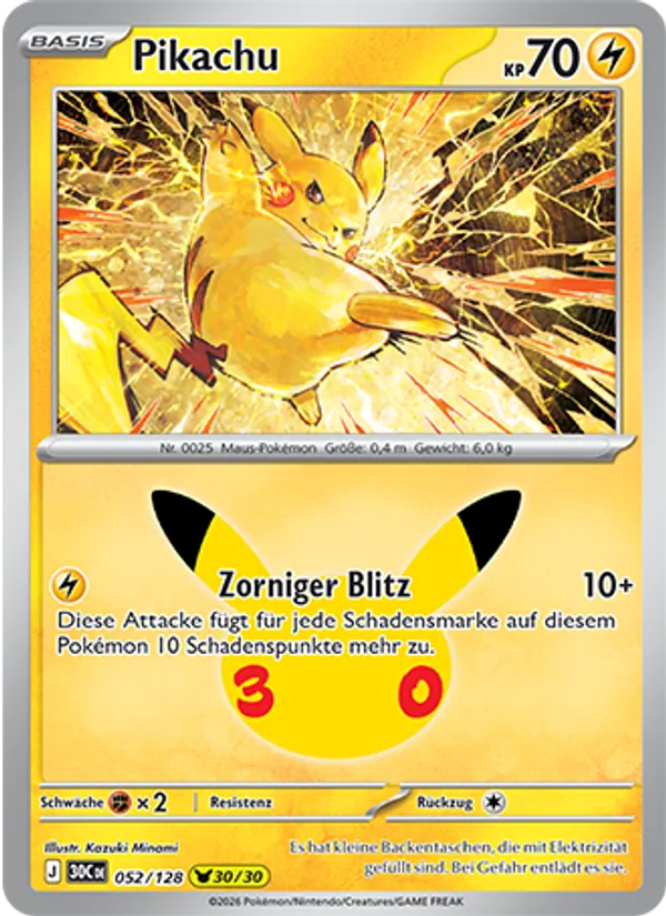Pikachu 30 Jahre 052/128