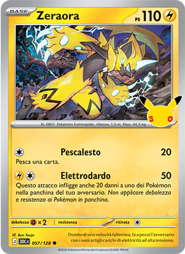 Zeraora 30° Anniversario 057/128