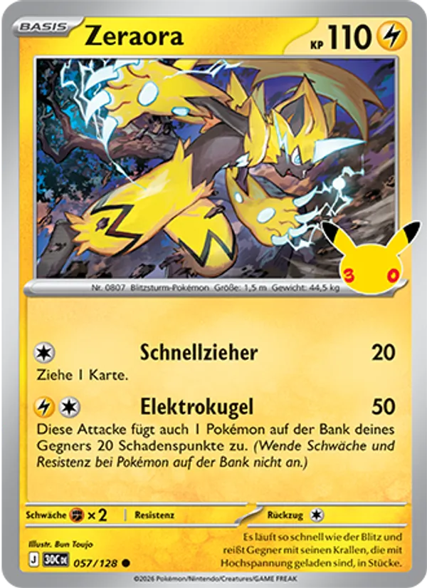 Zeraora 30 Jahre 057/128