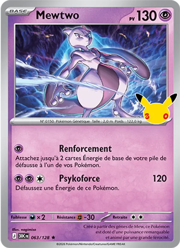 Mewtwo 30ᵉ Anniversaire 063/128