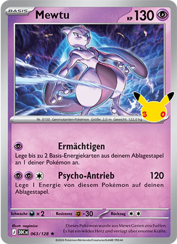 Mewtu 30 Jahre 063/128
