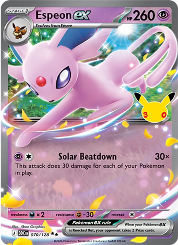 Espeon ex 30th Celebration 070/128