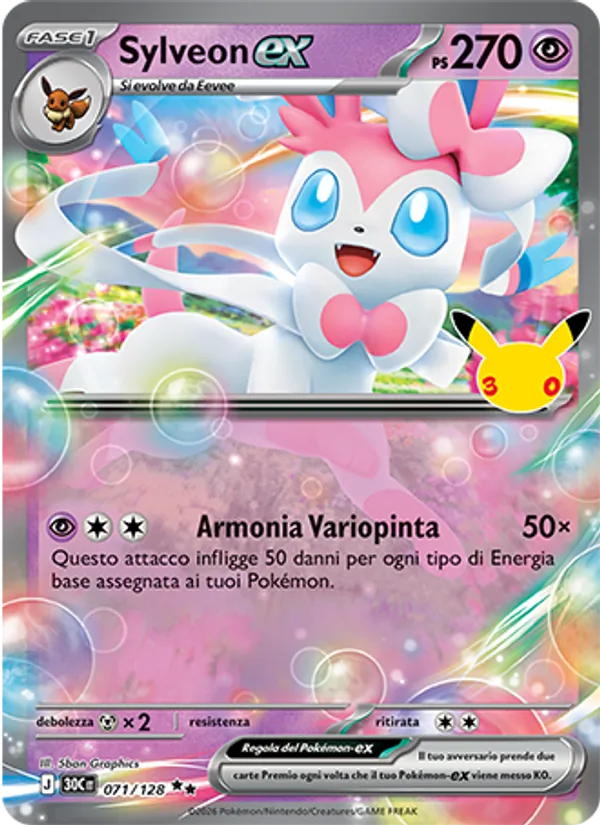 Sylveon-ex 30° Anniversario 071/128