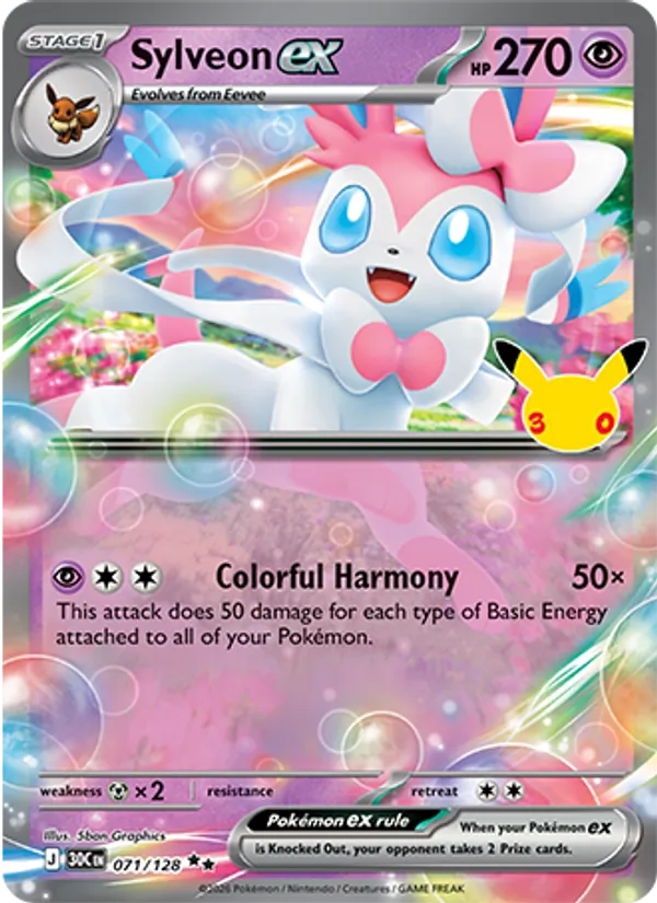 Sylveon ex Celebração de 30 Anos 071/128
