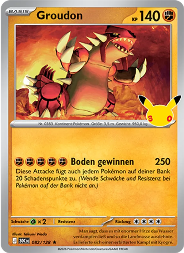 Groudon 30 Jahre 082/128
