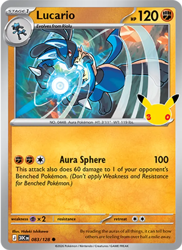 Lucario 30th Celebration 083/128