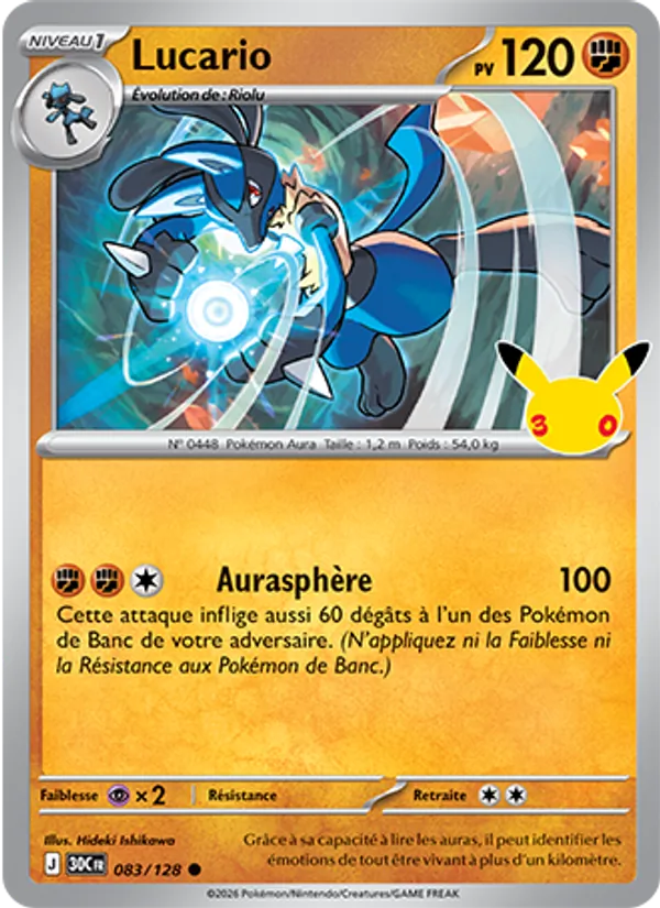 Lucario 30ᵉ Anniversaire 083/128