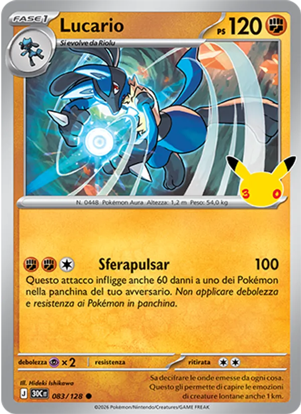 Lucario 30° Anniversario 083/128