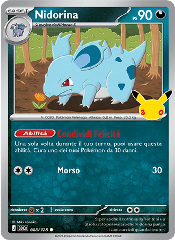 Nidorina 30° Anniversario 088/128