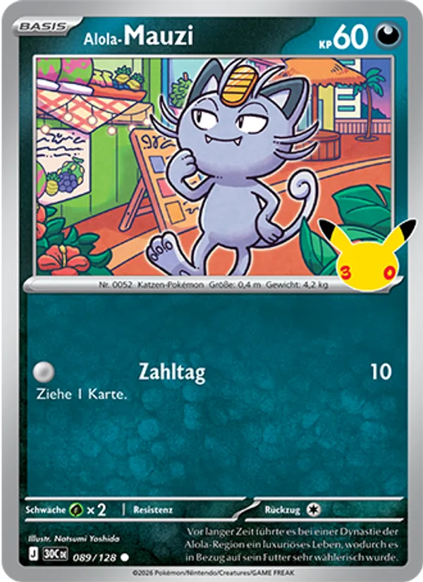 Alola-Mauzi 30 Jahre 089/128