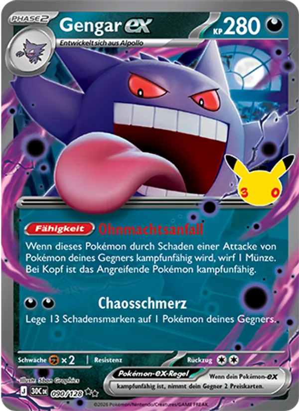Gengar-ex 30 Jahre 090/128