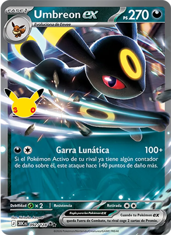 Umbreon ex Celebración 30.º Aniversario 092/128