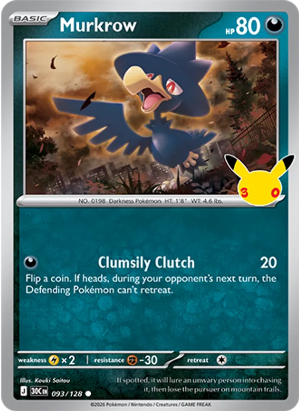 Murkrow Celebração de 30 Anos 093/128