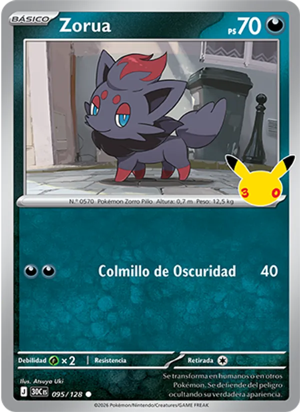Zorua Celebración 30.º Aniversario 095/128